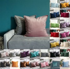 Velvet solid cushion for sale  USA