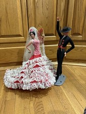 Boneca dançarina espanhola vintage 1900 MARIN CHICLANA fio dobrável vestido casal 18"" comprar usado  Enviando para Brazil