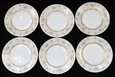 Lote de 6 placas de porcelana de ossos florais com acabamento dourado Richard Briggs Co. of Boston 8,5" comprar usado  Enviando para Brazil