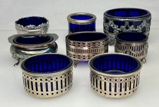 Silverplate cobalt glass for sale  Portland