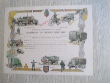 Certificat service militaire d'occasion  Fontaine-lès-Dijon