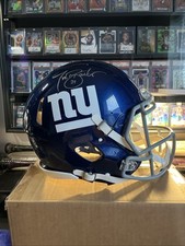 Capacete autêntico TIKI BARBER autografado NEW YORK GIANTS tamanho completo velocidade. comprar usado  Enviando para Brazil