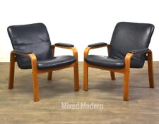 Blue leather lounge for sale  Nashua