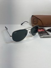 Óculos de sol Ray Ban Aviator RB3025 58mm armação prata com lente cinza 003/62 comprar usado  Enviando para Brazil