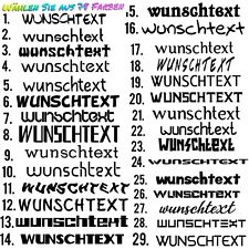 Auto aufkleber wunschtext gebraucht kaufen  Scheinfeld