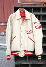 Chaqueta Letterman Universitaria Vintage Años 50 Lana Coca Cola Satén Reversible Natación segunda mano  Embacar hacia Argentina