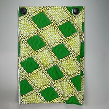 Usado, Tecido Africano Têxtil 10364 Veritable Super Deluxe Cera Verde Amarelo 66" Comprimento comprar usado  Enviando para Brazil