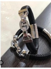Bracelet cuir noir d'occasion  Carcassonne