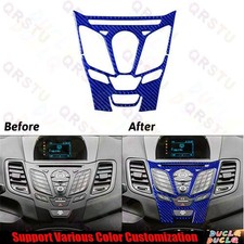 Capa console rádio interior fibra de carbono azul acabamento para Ford Fiesta 2011-2015 comprar usado  Enviando para Brazil