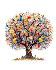 Colourful tree wooden for sale  PEACEHAVEN