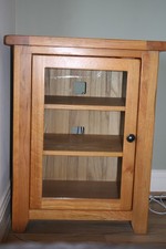 Solid oak glass for sale  NORTH SHIELDS