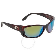 Lentes de plástico Costa Del Mar Fisch FS10 armação de plástico marrom espelho verde , usado comprar usado  Enviando para Brazil