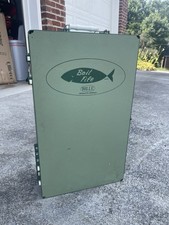 Isca Wille verde vintage 4 painéis estojo de arquivo plástico pesca armazenamento/caixa de exibição comprar usado  Enviando para Brazil