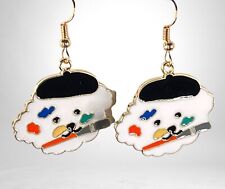 Enamel dog earrings for sale  NEWRY