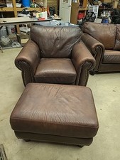 Brown leather lounge for sale  Hartland