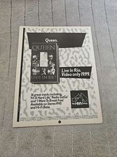 ANÚNCIO DE REVISTA FPOT104 11X8" QUEEN: LIVE IN RIO comprar usado  Enviando para Brazil