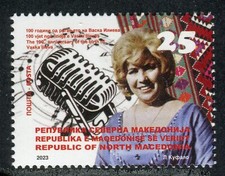 411 - MACEDÔNIA DO NORTE 2023 - Vaska Ilieva - Cantor folclórico - MNH, usado comprar usado  Enviando para Brazil