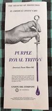 ANÚNCIO DE ÓLEO ROYAL TRITON ROXO SINALIZAÇÃO DE SÁBADO À NOITE POST 7 DE MAIO DE 1955 comprar usado  Enviando para Brazil