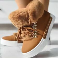 BOTAS DE INVERNO MARRONS FEMININAS TAMANHO 8 CANO CURTO ACABAMENTO DE PELE B3 comprar usado  Enviando para Brazil