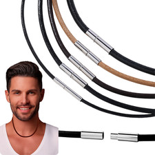 Lederhalskette für Damen & Herren – Echtleder Halskette – Länge 45cm/50cm/55cm comprar usado  Enviando para Brazil
