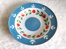 Placa de ferro esmaltada islâmica antiga lua crescente estrela floral flor vermelha IE179 comprar usado  Enviando para Brazil