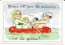 Cpa humoristique vacances d'occasion  Unieux