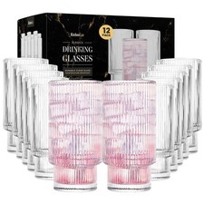 Ribbed drinking glasses for sale  Eugene