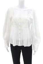 Blusa Love Shack extravagante feminina algodão gola quadrada detalhe de renda branca tamanho M comprar usado  Enviando para Brazil