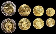 Juego de 4 monedas Uruguay UNC, 1 2 5 10 PESOS 2012 2015, ANIMALES, BIMETAL segunda mano  Embacar hacia Mexico