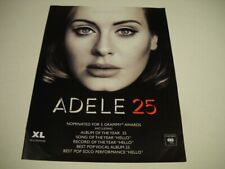 ADELE 25 Nominated For Five GRAMMY Awards original 2016 Promo Poster Ad comprar usado  Enviando para Brazil