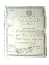 Antico documento 1840 usato  Cremona