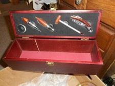 Único Kit de 6 Piezas Accesorios de Vino de Lujo y Caja de Botella de Madera/ESTADO USADO segunda mano  Embacar hacia Mexico
