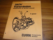 Clark 280V transmissão 5 velocidades proprietário operador manutenção serviço manual de reparo comprar usado  Enviando para Brazil