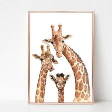 Imagem de parede família girafa impressão sem moldura arte de parede a4 cor 2 safári comprar usado  Enviando para Brazil
