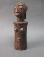 BOA PEQUENA ARTE TRIBAL AFRICANA ESCULPIDA EM MADEIRA CONGO TABAW BONECA FEMININA FIGURA SEM RESERVA! comprar usado  Enviando para Brazil