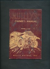 1954 WILLYS Pickup Truck OWNERS MANUAL Model 6-226 4WD (47) pgs. w/ index- comprar usado  Enviando para Brazil