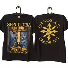 Camiseta Sepultura Chaos Band, gráfica 2 lados preta unissex reimpressão P-5XL comprar usado  Enviando para Brazil