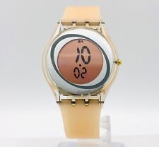 Relógio feminino Swatch digital quartzo pele voadora rosa estojo fino nova bateria comprar usado  Enviando para Brazil