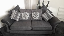 black leather settee for sale  BISHOP AUCKLAND
