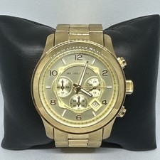 Relógio masculino Michael Kors Runway MK8077 ouro aço inoxidável mostrador analógico HME591 comprar usado  Enviando para Brazil