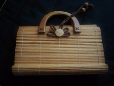 Borsa donna legno usato  Italia