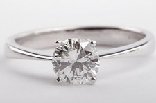 Brylantowy diamentowy soliter 0,98ct G Vvsi 750 białe złoto DPL Expertise Edel!   na sprzedaż  Wysyłka do Poland