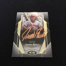 Usado, 2022 Topps Tier One Johnny Bench Talent tinta bronze autógrafo #3/25 vermelho pátio comprar usado  Enviando para Brazil