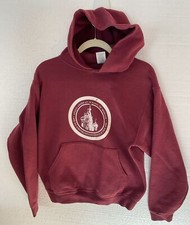 Usado, Moletom com capuz Anglo American School Moscow logotipo unissex pequeno Borgonha comprar usado  Enviando para Brazil