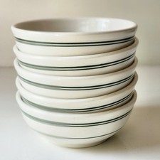 5 tigelas de sopa de pimenta Homer Laughlin banda verde 5,5" listras para restaurantes  comprar usado  Enviando para Brazil