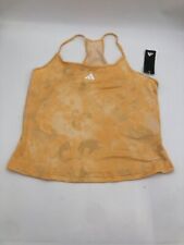 adidas Damski tanktop L, kwiatowy wzór, batik, racerback, AEROREADY, beżowy, używany na sprzedaż  PL