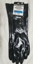 Luvas de trabalho de PVC PRETO REVESTIDO ACABAMENTO ÁSPERO FORRO INTERTRAVADO 18" LG 5018R CORDOVA  comprar usado  Enviando para Brazil