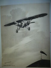 Lithographie originale aviatio d'occasion  Paris XI