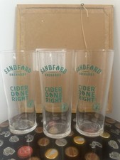 Sandford pint glasses for sale  NEWQUAY