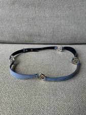 Chanel blue suede for sale  LONDON